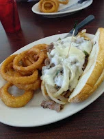 Cheese Steak Sub w Onion Rings