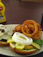 Mushroom Burger with the Fixings