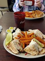 Turkey Club with Sweet Potato Fries